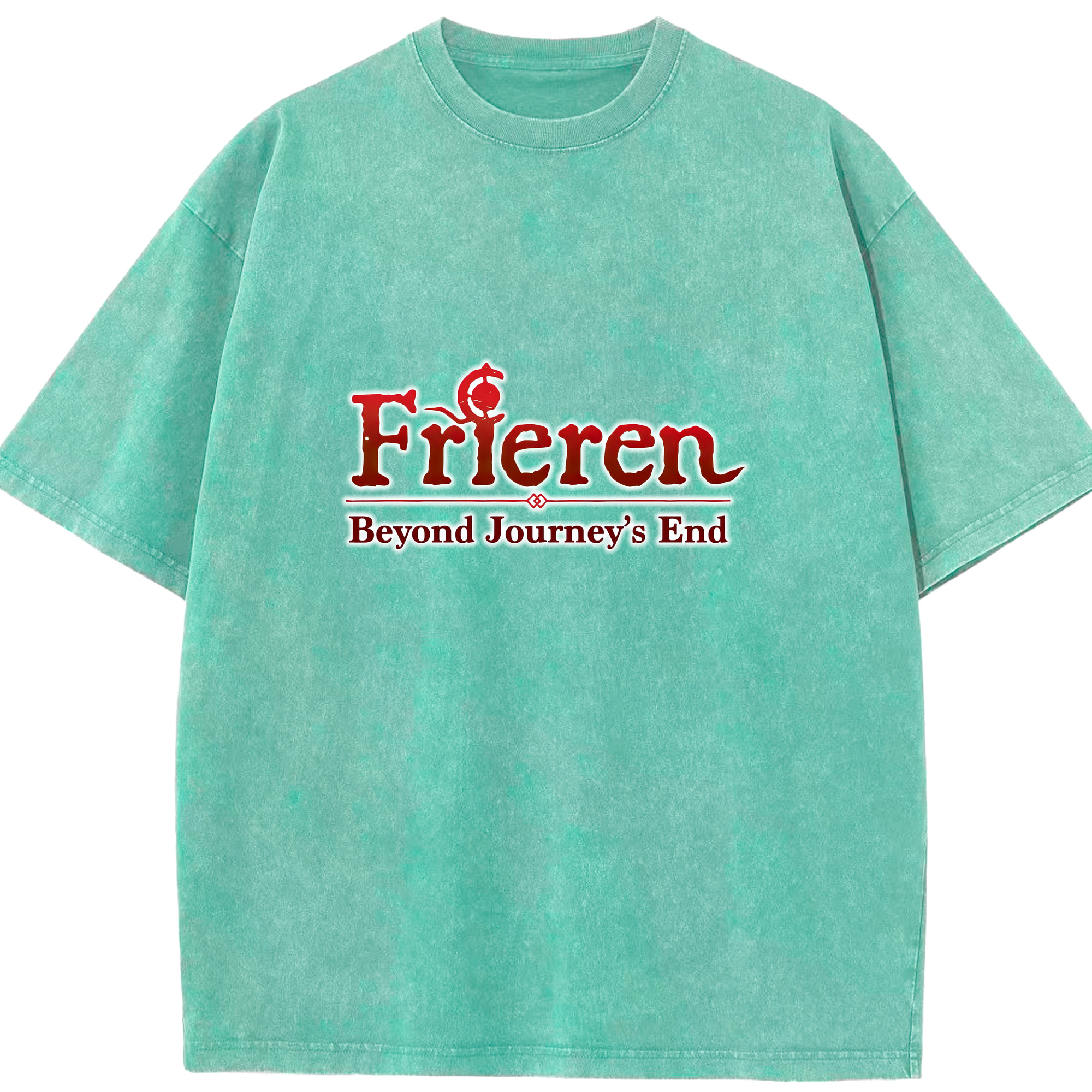 （画像用） 葬送のフリーレン Frieren 綿100% ヴィンテージ風 半袖Tシャツ（フロントプリント）